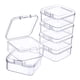 thumbnail image 1 of 6 mini cajas de almacenamiento de joyas transparentes cuadradas con tapa, estuche organizador para M, 1 of 9