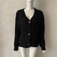thumbnail image 4 of GEWSEY Womens Open Front Cardigan Sweaters Casual Cable Knit Long Sleeve Button Down Chunky Loose Fall Sweater (Black, M), 4 of 9