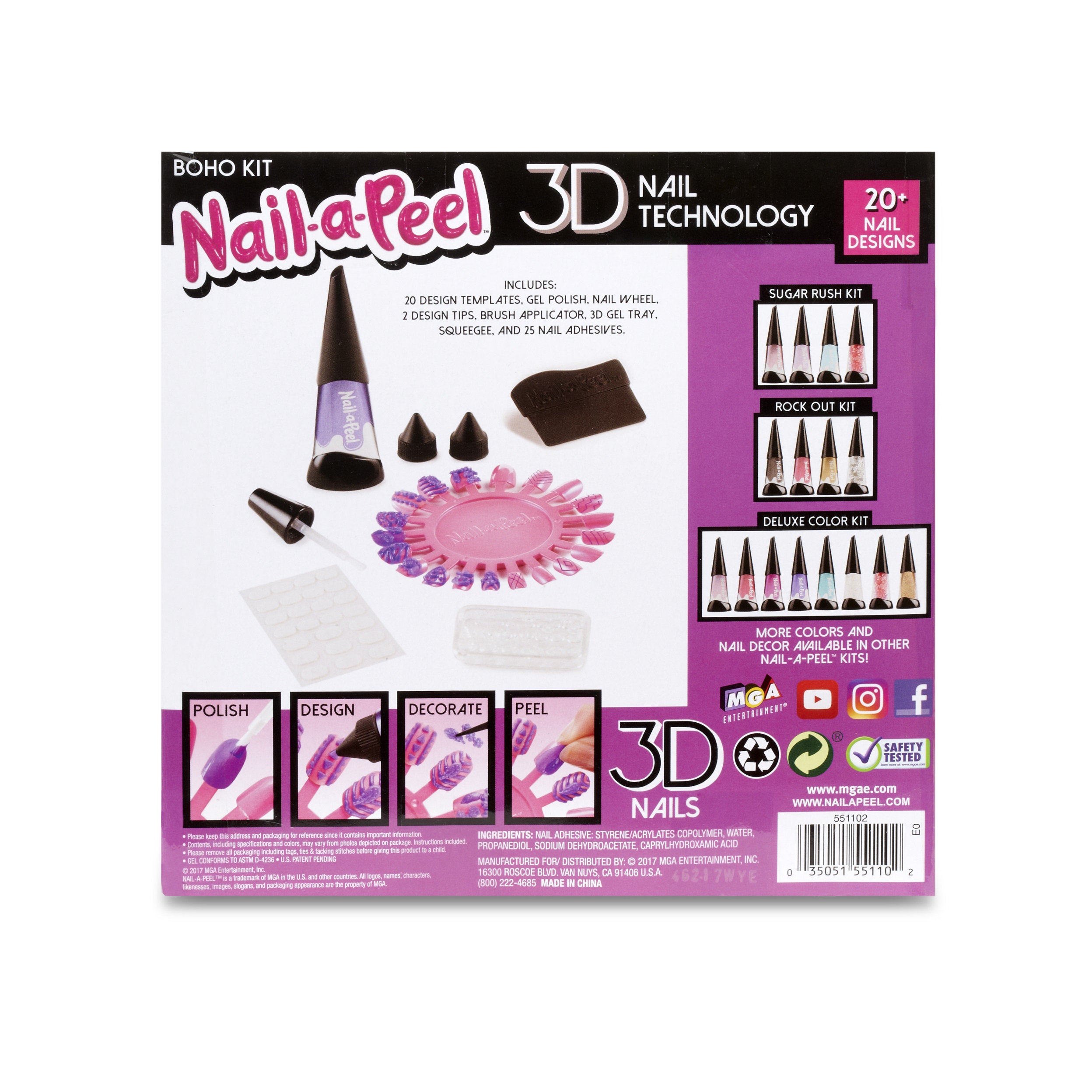 Nail A Peel Starter Kit Boho Kit Walmart Com