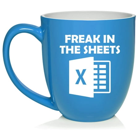 

Freak In The Sheets Funny Accountant CPA Spreadsheet Ceramic Coffee Mug Tea Cup Gift for Her Him Men Women Wife Husband Boss Coworker Birthday International Accounting Day (16oz Light Blue)