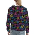 thumbnail image 7 of Daiia Graffiti Art Pattern Women's Fashion Hoodies & Sweatshirts with Kangaroo Pocket Hooded Sweatshirt with Eye-catching Drawstrings-Small, 7 of 7