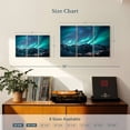 thumbnail image 3 of Elephant Stock Aurora Display Wall Art - Horizontal Multi Panel Canvas - Living Room Wall Decor - Nature Multi Panel - Teal And Black Decor - 23" x 14", 3 of 4