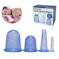 thumbnail image 2 of 4 piezas de ventosas de silicona anticelulíticas, juego de ventosas para terapia de ventosas, juego de ventosas de silicona para masaje facial y corporal para el tratamiento de la celulitis y la, 2 of 8