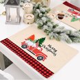 thumbnail image 4 of kurtrusly Christmas Placemats Car Forest Old Man Pattern Cutlery Pad Dust-proof Protective Table Mat Home Camping Navidad Accessories, 4 of 5