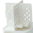 thumbnail image 6 of TISHITA Desktop Organizer Pen Holder Card Holder Container Stationery Supplies Pegboard Makeup Organizer Desk Organiser for Classroom White, 6 of 7