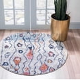 thumbnail image 1 of Rugs.com Morocco Collection Rug – 7 Ft Round Multi High-Pile Rug Perfect For Kitchens, Dining Rooms, 1 of 9