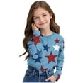 thumbnail image 6 of CHEEREAM Girls Gradient Star Graphic Shirts Kids Cute Crewneck Pullover Tops 2025 Novelty Preppy Blouse Casual Long Sleeve Top, 6 of 8