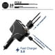 thumbnail image 2 of Cargador De Coche Usb 2 En 1 2 Salidas Qc3.0 Y Usb C De 20 W Y 2 Tomas De Cigarrillos Toma De Cargador Con Fusible F15A/250 V Se Adapta A Todos Los Vehículos De 12 V/24 V Negro Advancent VI004831-00, 2 of 7