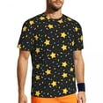 thumbnail image 2 of T Shirt For Men Gold Stars Print Cute Star Harajuku Sports Short Sleeve Fast Dry Tops Beach Vintage, 2 of 7