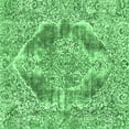 thumbnail image 1 of Ahgly Company Indoor Square Abstract Emerald Green Modern Area Rugs, 7' Square, 1 of 4
