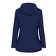 thumbnail image 3 of Chaquetas y abrigos casuales con capucha de manga larga para mujer, chaqueta impermeable lisa para exteriores, impermeable con capucha de talla grande, chaqueta de fibra de poliéster a prueba de vient, 3 of 3