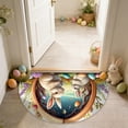 thumbnail image 4 of Deeceymbur Semi Circle Absorbent Waterproof Door Mat for Inside Front Door Entryway Rug Non Slip Back Washable Decor Carpet Kitchen Bathroom Living Room, 4 of 6