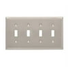 Franklin Brass Country Fair Quad Switch Wall Plate in Satin Nickel