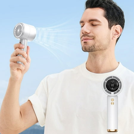 

RnemiTe-amo on Clearance！New 100 Speed Handheld Fan With USB Charging 3000mAh Mini Portable Turbo Digital Display Small Fan