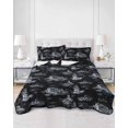 thumbnail image 2 of Twin XL Quilt Bedding Set, Nautical Ship Reversible Summer Quilt 3 Pieces, Vintage Black Coastal Lighthouse Mountain Lightweight Bedspreads Coverlets with 2 Pillow Shams for All Seasons, 2 of 5