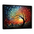 thumbnail image 2 of Designart "Colorful Painting Twister Storm I" Pointillism Floater Framed Wall Decor, 2 of 7