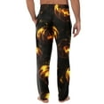 thumbnail image 5 of Evdexr Halloween Pajama Pants Men Lightweight Oversized pajamas Halloween Graphic Long Elastic Waist Sleepwear Drawstring Jack-O' Pj Pants Gold M, 5 of 8