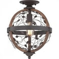 thumbnail image 1 of Quoizel Chamber Small Flush Mount in Darkest Bronze, 1 of 6