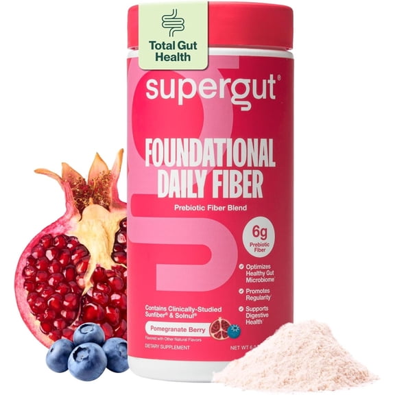 Foundational Daily Fiber Pomegranate Berry Canister, 6oz, 18 Servings