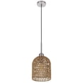 thumbnail image 3 of Cal Lighting Depok 1-Light Metal & Rope Wood Pendant Fixture in Burlap Brown, 3 of 5