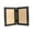 Black Double Fold, variant on Siruishop Hinged Photo Frame Wood Rectangle Picture Frame 4x6 for Bedroom Desk Desktop Brown Triple Fold
