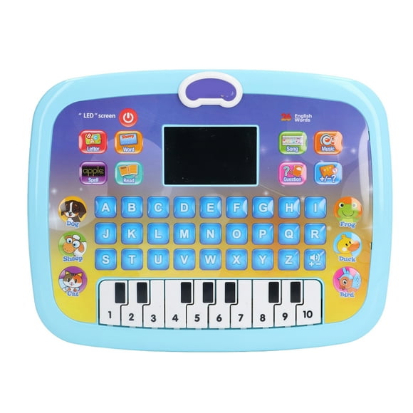 Baby Laptop, Children Learning Computer Interactive Convenient Educational ABS For Toddlers For Kids Blue