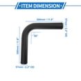 thumbnail image 4 of 2.2" OD 90 Degree Bend 6064 Aluminum Alloy Tube Intercooler Pipe Surface Blasting Air Intake Connection Hose W/ Double Bead Roll 11.8" Length Black, 4 of 6