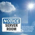 thumbnail image 6 of (2 Pack) Server Room OSHA Notice Sign 7 Inch X 5 Inch Vinyl Label Decal Sticker Weather Resistant, UV Protected for Workplace, Business, and Construction Site, Made in the USA, 6 of 7