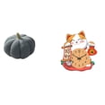thumbnail image 1 of Almohadas de calabaza de Halloween,Almohadas de calabaza de Halloween Decoración del hogar Suave,Reloj de pared,Reloj de pared silencioso para amantes de los gatos,Bonito reloj de pared para, 1 of 8