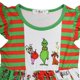 thumbnail image 5 of Grinch Clothes Toddler Girls Grinch Clothes Kids Children's Ball Dress Role Playing Set Dress Party Surprise Dress Girls' Attire Printed Short Sleeve Dress, 5 of 7