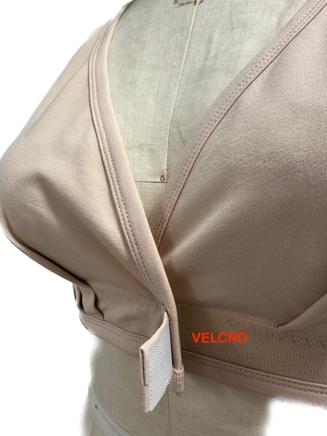 Alessandra B Adaptive Bra with Easy-On Velcro Closure Nude