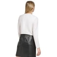 thumbnail image 2 of Calvin Klein Women's X Fit Long Sleeve Draped Crop Top Black Size M, 2 of 3