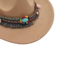 thumbnail image 5 of dmqupv Boys Cowboy Hat Children's Hat Western Cowboy Hat with Upturned Brim Kids Sun Hat Dance Hat Beige,3-8 Years, 5 of 5