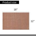thumbnail image 5 of 4 PCS PVC Dining Table Placemats, Rectangle Vinyl Non-Slip Woven Placemat, Washable Heat-resistance Dinner Mat for Dining Kitchen Restaurant Table - Stain Resistant,, Bronze/18"×12", 5 of 6