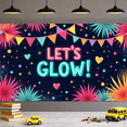 thumbnail image 2 of Neon Design Glow Banner Colorful Decoration Let's Glow Festival Sign for Party Celebration Event, 2 of 9
