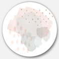 thumbnail image 1 of Designart 'Watercolor Minimal Blush II' Art Mural Géométrique en Métal - Disque de 36, 1 of 5