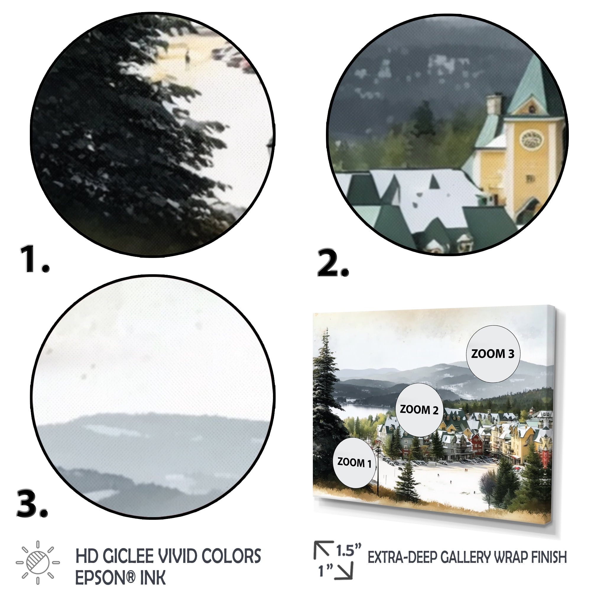 Designart Mont Tremblant Winter Season V Canvas Wall Art