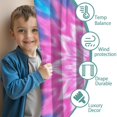 thumbnail image 3 of Blackout Kids Curtains,Pink Tie Dye Lotus Pattern Childrens Insulated Curtains Set Of 2,Bedroom Essentials,Toddler Room Decor 52"x63", 3 of 5