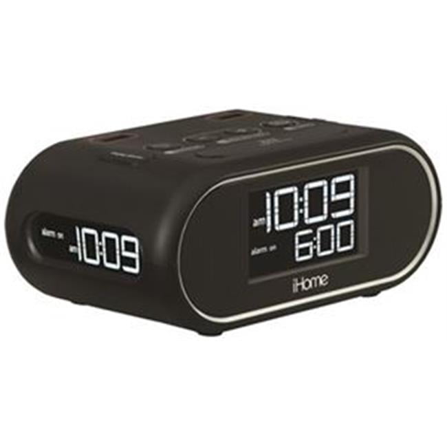 iHome LCD Triple Display Alarm Clock With Dual USB Charging fast shipping 