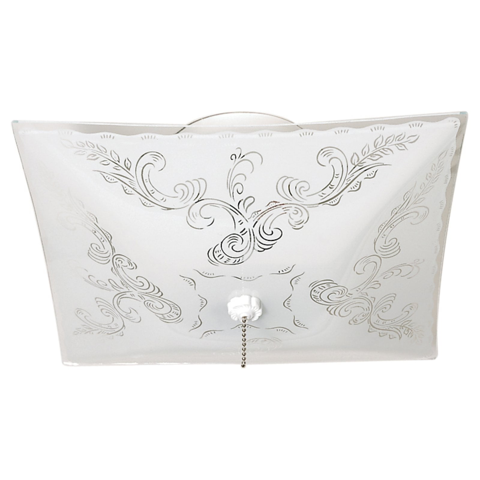 Nuvo 77-392 - 12" SQ FLORAL GLASS W/PULL CH