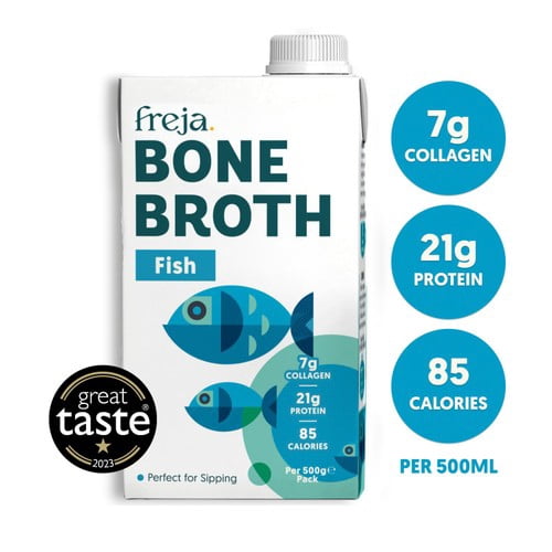 Freja Fish Classic Bone Broth 500ml, British Import (Pack of 2)
