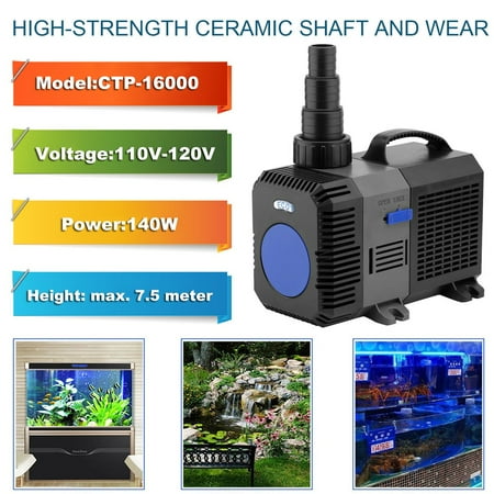 16000L/H Adjustable Flow Rate Water Pump Submersible Pump Aquarium Filter Pump