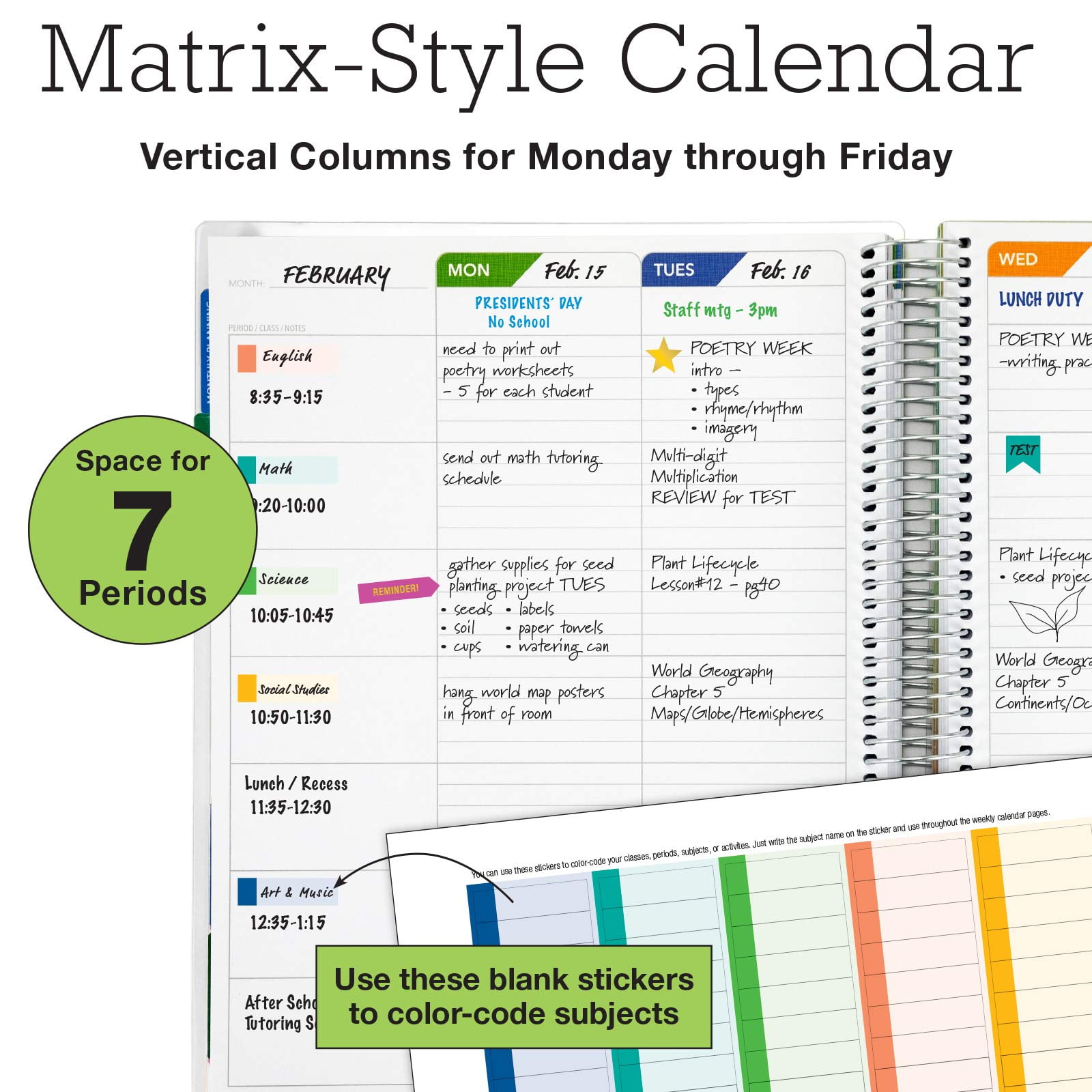 Round Labels Planner Organiser Calendar Diary Map Graph Attendance Marker Dots 