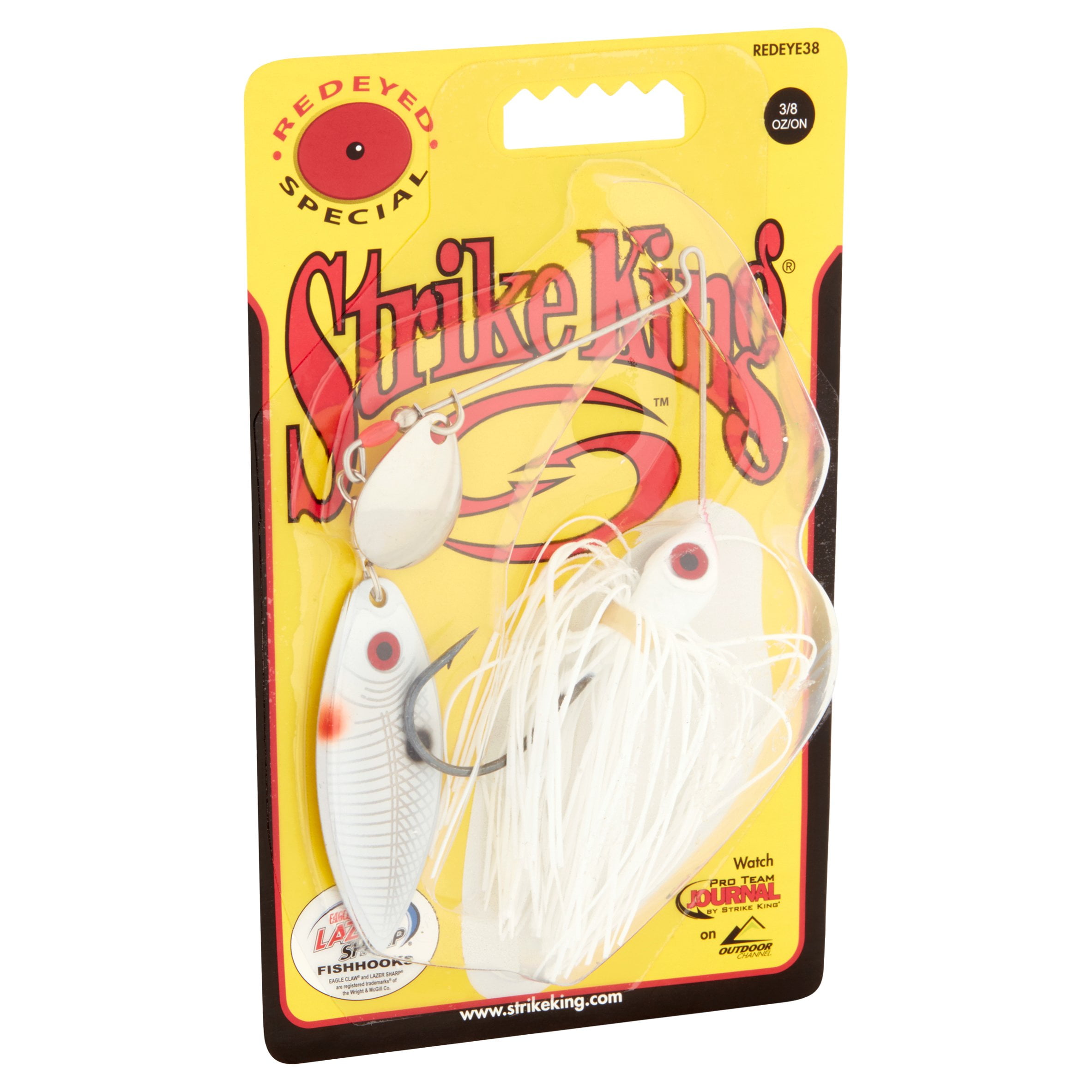 (2 pack) Strike King Red Eye 3/8 oz Spinnerbait Lure White