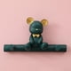 thumbnail image 2 of Perchero de pared con forma de oso, organizador de estatuas para puerta, baño, chaqueta y llaves verde, 2 of 8
