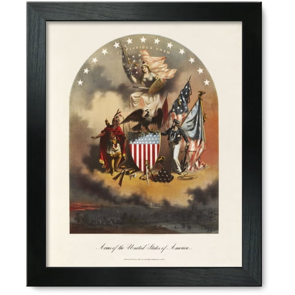 Framed Print: Arms Of The United States Of America, 1864