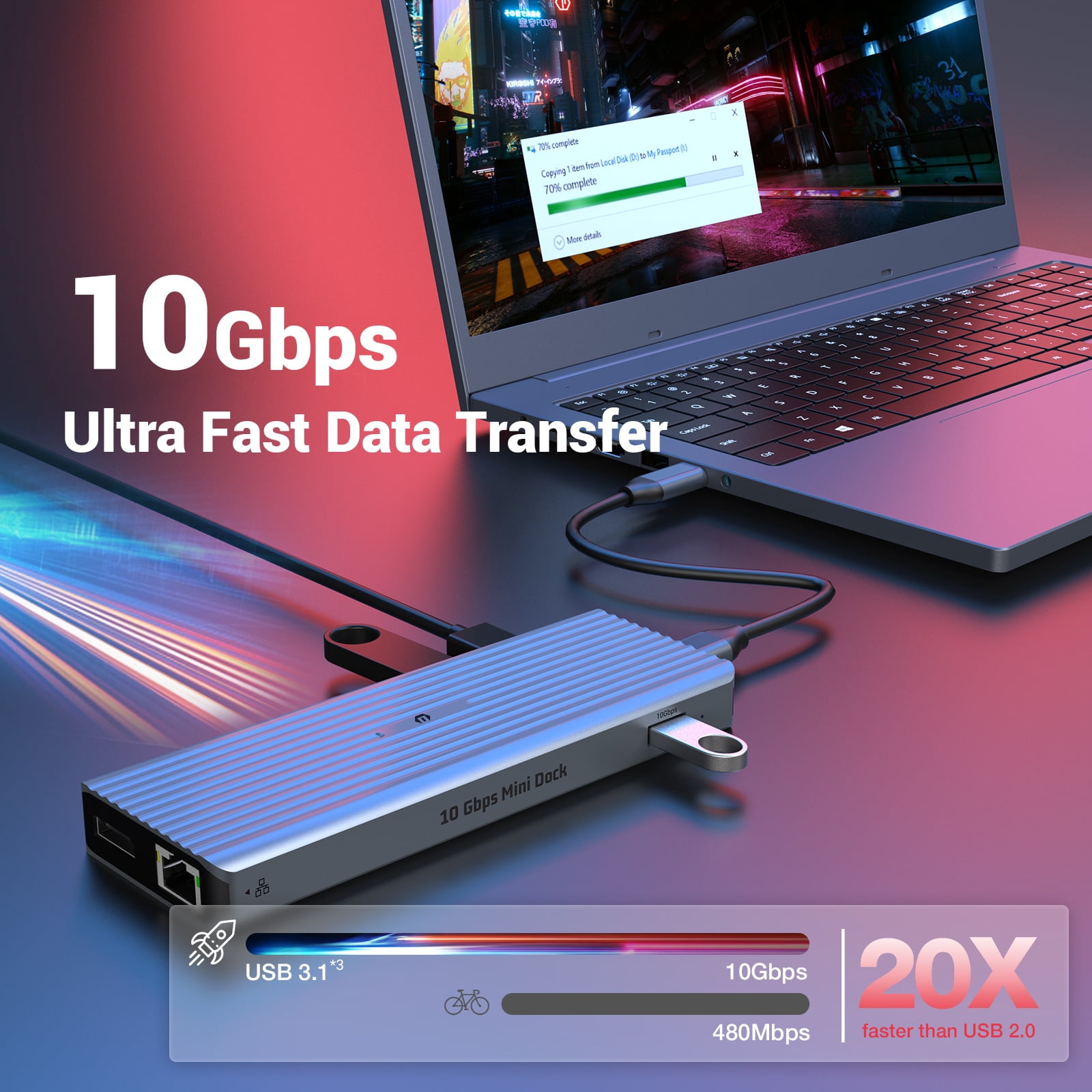 Universal Laptop Docking Station for M1/M2 MacBook Pro/Air, 11-in-1 3xUSB 3.1 10 Gbit/s Triple Display Docking Station (2 4K HDMI, 2 DP, 100W PD, Ethernet, Audio) Type-A/Type-C Docks