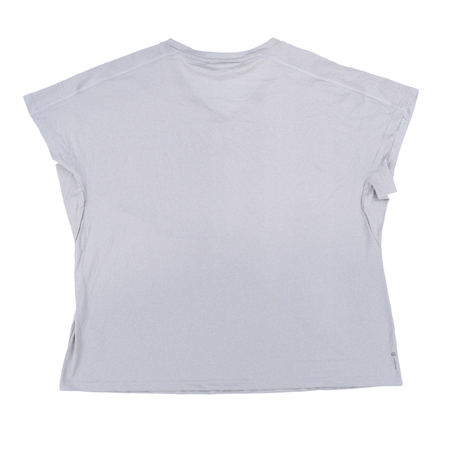 Adidas Plus Size Train Essentials V-Neck T-Shirt Logo Medium Grey Heather 2X New