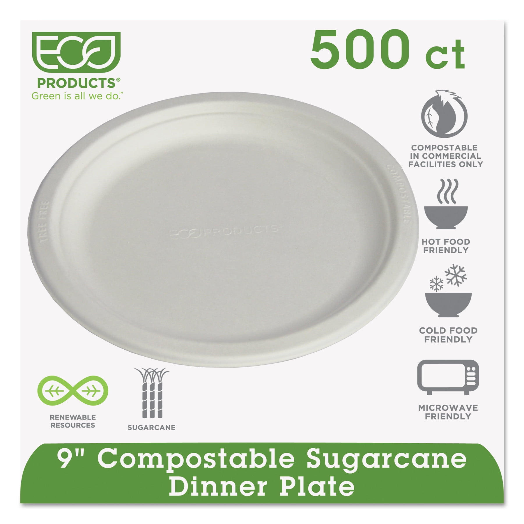 Eco-Friendly Paper Alternative Brheez Heavy Duty Plates 100% Natural Sugarcane Biodegradable Compostable Bagasse 10 x 12.5 in Oval Serving Platters 25.5 x 32 cm - Pack of 25