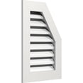 thumbnail image 2 of 12"W x 16"H Half Octagon Top Right (17"W x 21"H Frame Size): Functional, PVC Gable Vent w/ 1" x 4" Flat Trim Frame, 2 of 14